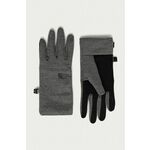 The North Face rokavice - siva. Rokavice na prste iz kolekcije The North Face. Model izdelan iz kombinacija dveh različnih materialov.