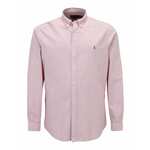 Bombažna srajca Polo Ralph Lauren moška, roza barva, - roza. Srajca iz kolekcije Polo Ralph Lauren. Model izdelan iz vzorčaste tkanine. Ima ovratnik button-down.