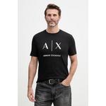 ARMANI EXCHANGE Majica črna / bela 30377896