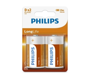 Philips baterije LongLife Blister D