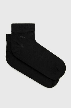 Calvin Klein nogavice (2-pack) - črna. Dolge nogavice iz zbirke Calvin Klein. Model iz elastičnega