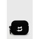 Karl Lagerfeld airpods pro 2 pokrovček črn/črn silikonski choupette head 3d