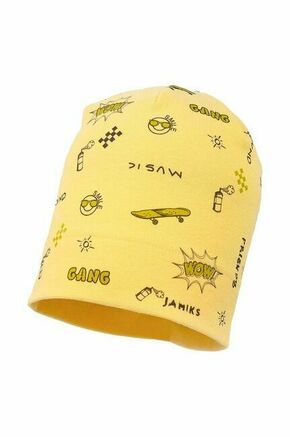 Otroška kapa Jamiks LEXUS rumena barva - rumena. Otroška kapa iz kolekcije Jamiks. Model izdelan iz vzorčaste pletenine.