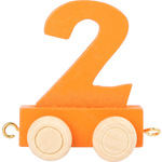 Vagon lesene tirnice - barvne številke - številka 2