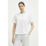 Kratka majica Helly Hansen ženski, bela barva - bela. Kratka majica iz kolekcije Helly Hansen, izdelana iz elastične pletenine. Model iz izjemno udobne, zračne tkanine.