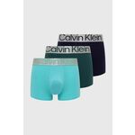 Boksarice Calvin Klein Underwear 3-pack moški - modra. Boksarice iz kolekcije Calvin Klein Underwear. Model izdelan iz gladke, elastične pletenine.