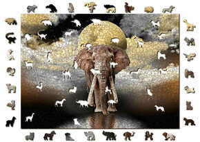 Wooden city Lesena sestavljanka Slonove sanje 2 v 1