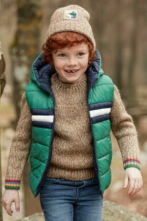 Otroški pulover Mayoral bež barva - bež. Otroške Pulover iz kolekcije Mayoral. Model z okroglim izrezom
