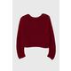 Otroški pulover s primesjo volne United Colors of Benetton roza barva - roza. Otroške Pulover iz kolekcije United Colors of Benetton. Model izdelan iz enobarvne pletenine. Zaradi svoje visoke termoregulacijske sposobnosti vam volna pomaga...