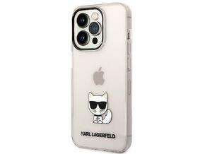 KARL LAGERFELD KLHCP14XCTTRI zaščita ovitek za iPhone 14 Pro Max prozorno roza - Choupette Logo