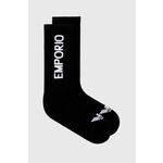 Nogavice Emporio Armani Underwear 2-pack moški, črna barva - črna. Nogavice iz kolekcije Emporio Armani Underwear. Model izdelan iz elastičnega materiala. V kompletu sta dva para.