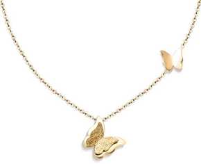 Troli Pozlačena ogrlica iz metulja Kovinski metulj KNSC-257-GOLD