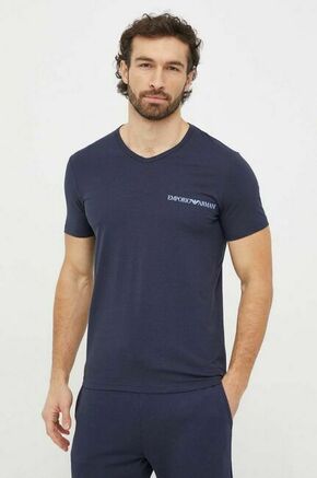 Majica lounge Emporio Armani Underwear 2-pack mornarsko modra barva - mornarsko modra. Majica s kratkimi rokavi iz kolekcije Emporio Armani Underwear