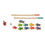 Janod Lesene magnetne ribiške palice za otroke Let's Go Fishing