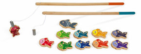 Janod Lesene magnetne ribiške palice za otroke Let's Go Fishing