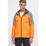 Outdoor jakna Jack Wolfskin Glaabach 3in1 oranžna barva - oranžna. Outdoor jakna iz kolekcije Jack Wolfskin. Podložen model, izdelan iz vodoodpornega materiala.