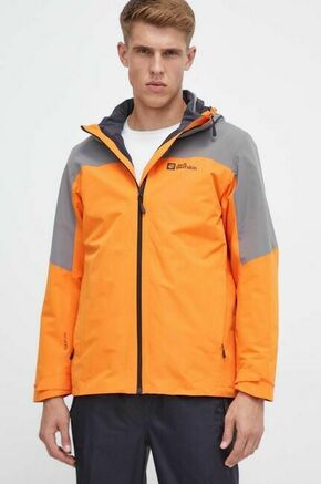 Outdoor jakna Jack Wolfskin Glaabach 3in1 oranžna barva - oranžna. Outdoor jakna iz kolekcije Jack Wolfskin. Podložen model
