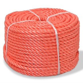 Vidaxl Zvita vrv polipropilen 16 mm 100 m oranžna