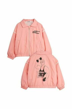 Otroška bomber jakna Mini Rodini roza barva - roza. Otroški Bomber jakna iz kolekcije Mini Rodini. Prehoden model