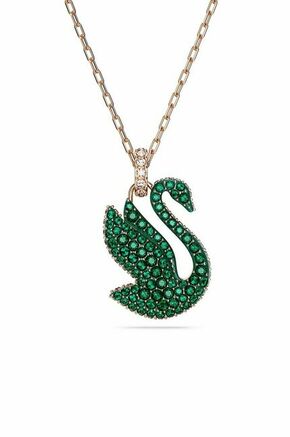 Swarovski Nežna bronasta ogrlica z Iconic Swan 5650067