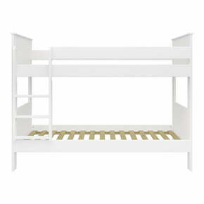 Bela pogradna otroška postelja 90x200 cm Alba - Tvilum