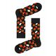 Happy Socks nogavice Hamburger - črna. Nogavice iz kolekcije Happy Socks. Model izdelan iz elastičnega, vzorčastega materiala.