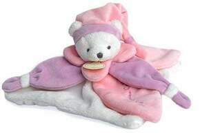 Doudou Darilni set - plišasti spalni medvedek roza 24 cm