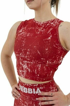 Nebbia Crop Tank Top Rough Girl Red XS Fitnes majica
