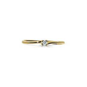 Cutie Jewellery Čudovit bleščeč prstan Z6733-2948-10-X-1 (Obseg 52 mm) rumeno zlato 585/1000