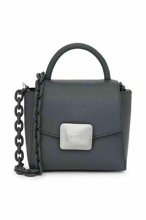 Torbica Tous siva barva - siva. Majhna torbica in denarnica iz kolekcije Tous. Model na zapenjanje