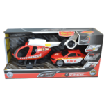 CITY SERVICE CAR - 1:14 Hasiči set vrtuľník + auto