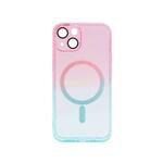 Chameleon Apple iPhone 14 Plus - Gumiran magnetni ovitek (TPU Magnetic) - ombre roza-mint