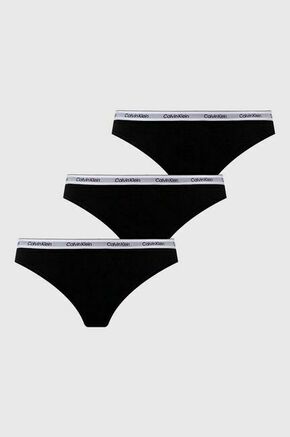 Tangice Calvin Klein Underwear 3-pack črna barva