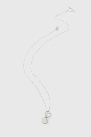 Srebrna ogrlica Answear Lab - srebrna. Ogrlica iz kolekcije Answear Lab. Model z okrasnim obeskom
