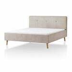 Siva/rjava oblazinjena zakonska postelja 180x200 cm Smart – Meise Möbel