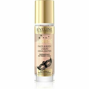 Eveline Cosmetics Variété tekoči osvetljevalec za obraz in telo odtenek 01 Sparkling Wine Gold 30 ml