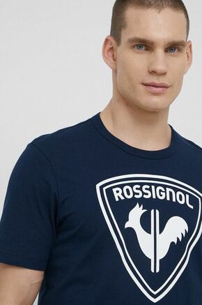 Bombažen t-shirt Rossignol mornarsko modra barva - mornarsko modra. T-shirt iz kolekcije Rossignol. Model izdelan iz tanke