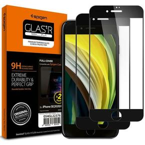 Zaščitno Kaljeno Steklo za telefon iPhone 7/8/SE 2020/2022 SPIGEN BLACK/2 KOM.