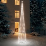 vidaXL Novoletna jelka stožec 752 hladno belih LED lučk 160x500 cm