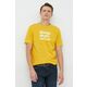 Bombažna kratka majica United Colors of Benetton rumena barva - rumena. Lahkotna kratka majica iz kolekcije United Colors of Benetton. Model izdelan iz tanke, elastične pletenine.
