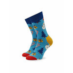 Happy Socks Otroške visoke nogavice KBIO01-6300 Modra