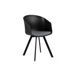 Design Scandinavia Jedilni stol Mona (SET 2 kosa), tkanina, črna