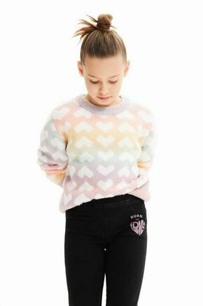 Otroški pulover Desigual - pisana. Otroške Pulover iz kolekcije Desigual. Model z okroglim izrezom