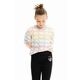 Otroški pulover Desigual - pisana. Otroške Pulover iz kolekcije Desigual. Model z okroglim izrezom, izdelan iz vzorčaste pletenine.