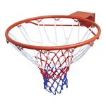 Košarkarski koš komplet z obročem in mrežo oranžen 45 cm