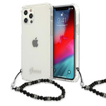 Guess GUHCP12MKPSBK iPhone 12/12 Pro 6,1" prozoren trdi ovitek Black Pearl