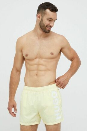 HUGO kopalne hlače - rumena. Plavajoče hlače iz zbirke HUGO. Model narejen iz udoben material.