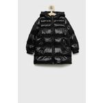 Otroška jakna Geox črna barva - črna. Otroški jakna iz kolekcije Geox. Podložen model, izdelan iz prešitega materiala.