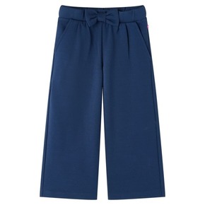 VidaXL Otroške hlače s širokimi hlačnicami mornarsko modre 116
