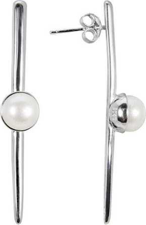 JwL Luxury Pearls Originalni srebrni uhani s pravim biserom JL0464 srebro 925/1000